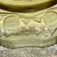 Rare Art Deco salad bowl by André Hunebelle in yellow molded pressed glass
