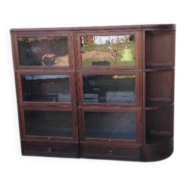 Grande bibliothèque modulable vitrine vintage pierre cruiege pour martin du