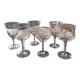 Set of 6 antique chiseled glasses – mismatched & original