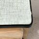 Buffet vintage 60's bois brut et formica bleu