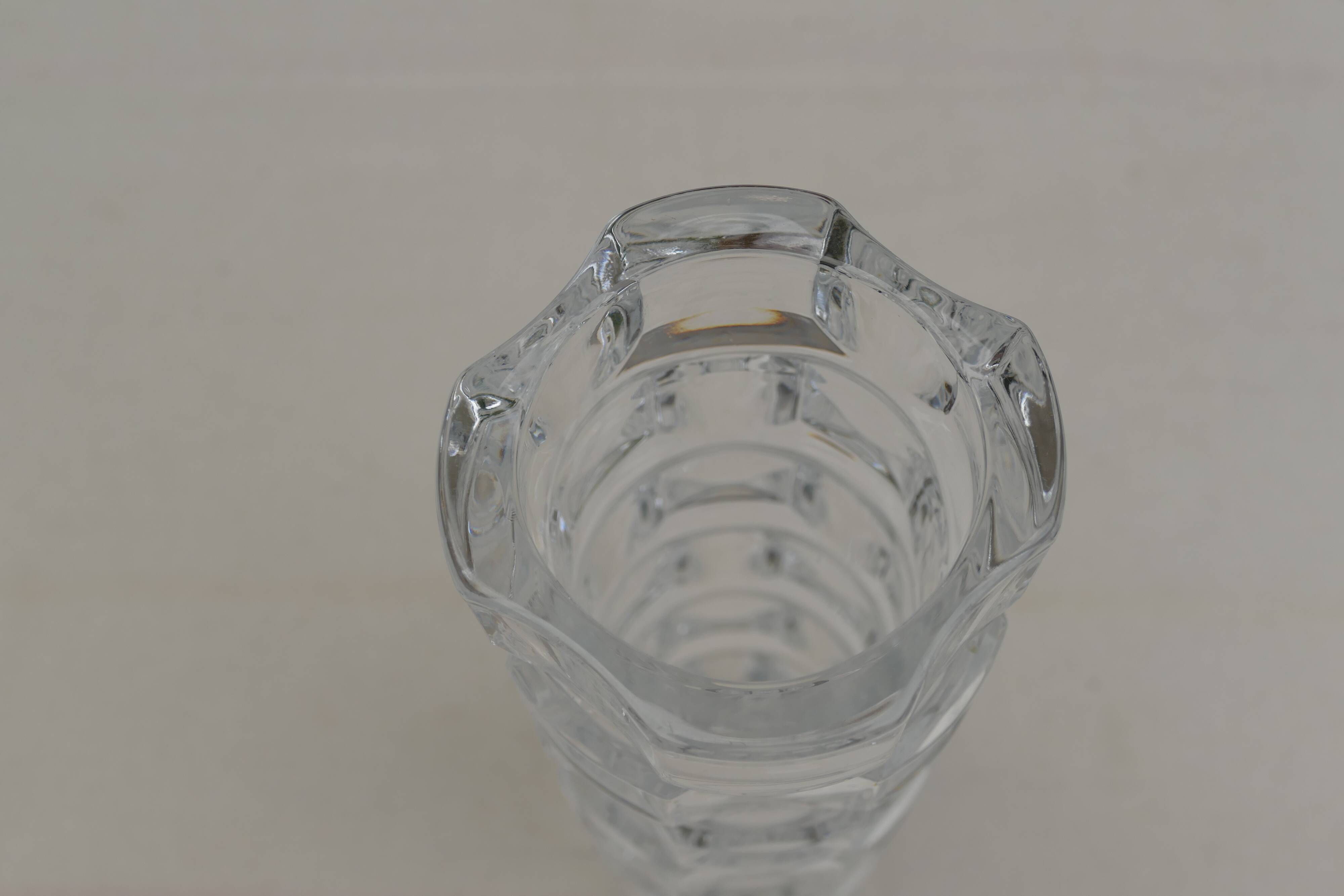 Geometric glass and crystal vase