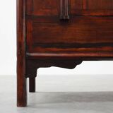 Large wooden Chinese 19th Century Qing Dynasty Wedding or Tapering Cabinet