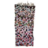 Tapis Berbère Boucherouite coloré - 102 x 239 cm