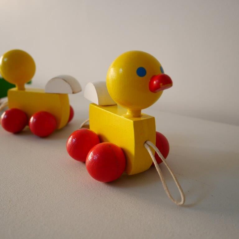Pulling wooden ducks