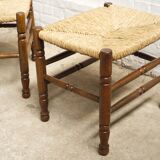 A pair of papercord stools