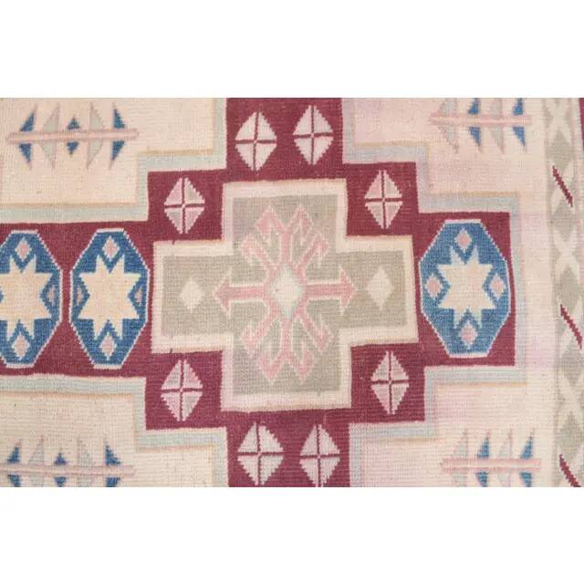 Vintage Turkish Oushak Handmade Wool Cotton Beige Area Rug 121x175