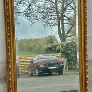 Large bevelled mirror, wood and gilded stucco, Louis XVI style - 140 x 100 cm