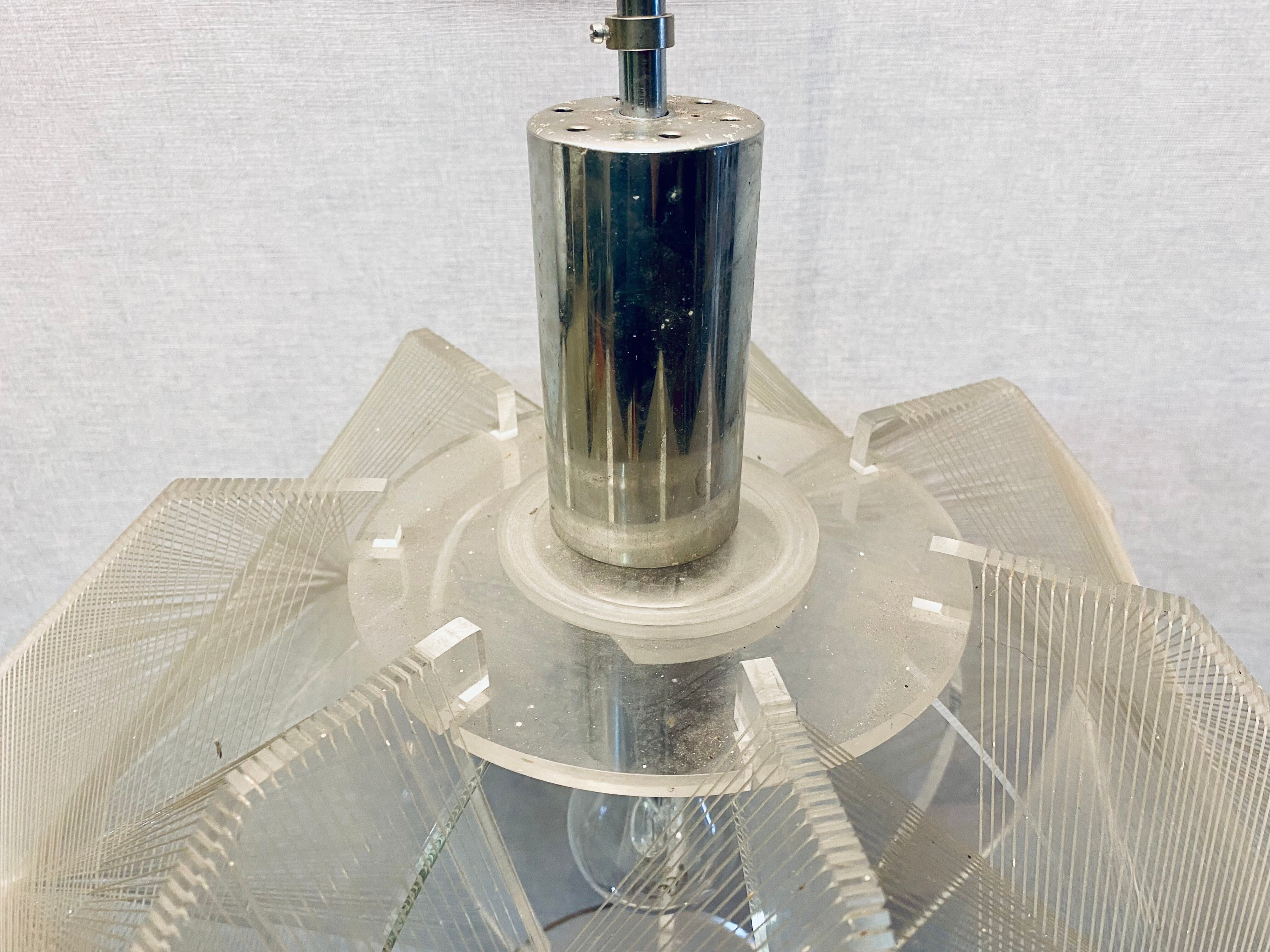 Space Age Sompex pendant lamp Perspex by Paul Secon