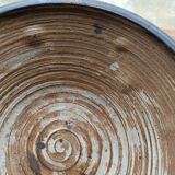 Large spiral stoneware bowl signed Jacky Colleville