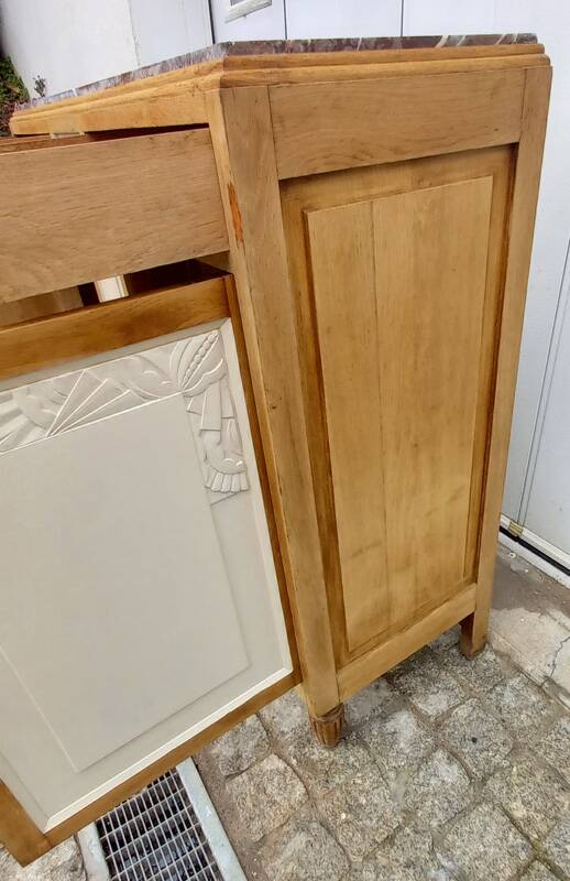 Vintage art deco marble sideboard.