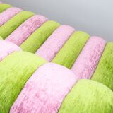 Pink and green velvet bench 2 seas