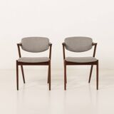 Kai Kristiansen chairs in roswood model 42, set of 8,Denmark 1960s