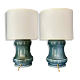 Pair of "Haddock" porcelain bedside lamps - 1950.