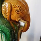 Vase sancai à anse décor éléphant