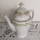 Service à thé et à café en porcelaine anglaise  , vert et or