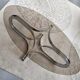 Chrome metal coffee table and oval smoked glass tray