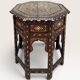 Hoshiarpur octagonal side table, rosewood, mother-of-pearl and bone, 1880