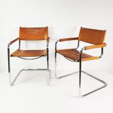 Paire de chaises Bauhaus S34, conçues par Mart Stam, Bulthaup, Allemagne, années 1980