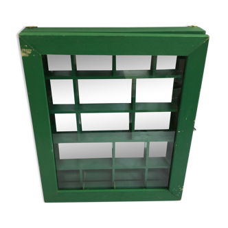 Ancienne vitrine bois vert