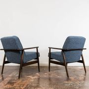 Paire de fauteuils bleus vintage GFM 300-192, 1960
