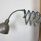 Grey Industrial Scissor Wall Lamp from Elektroinstala, 1960s
