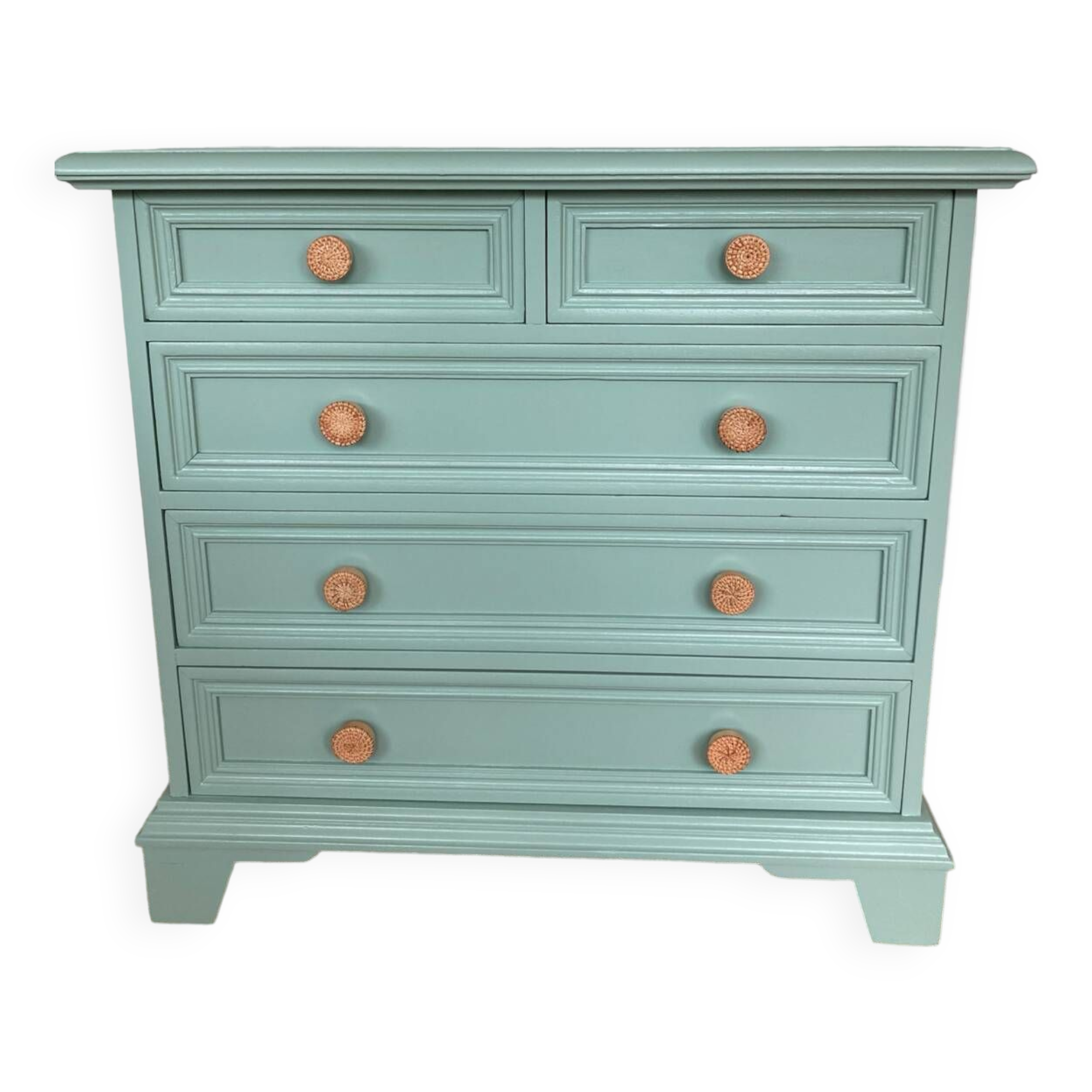 Commode relookée en vert
