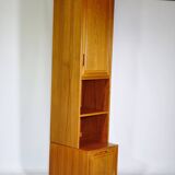 Teak module cabinet narrow Skandi Design shelf 3, 1970s