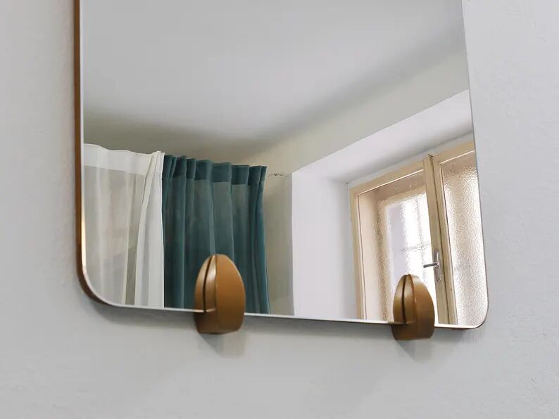 Large Trapezoidal Mid-Century Full-Length Wall Mirror, Vienna, Austria, 1950s