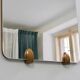 Large Trapezoidal Mid-Century Full-Length Wall Mirror, Vienna, Austria, 1950s