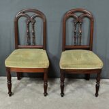 Pair of Mahogany Chairs, Restoration Period – 1st part of the 19th century