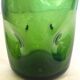 Vase cylindrique en verre soufflé à la main vert par Vetrerie Empolesi, Italie