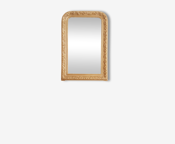Miroir ancien plâtre & bois doré
