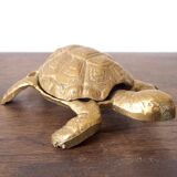 Brass turtle ashtray