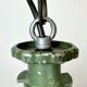 Industrial Green Enamel Pendant Lamp with Cast Aluminium Top, 1960