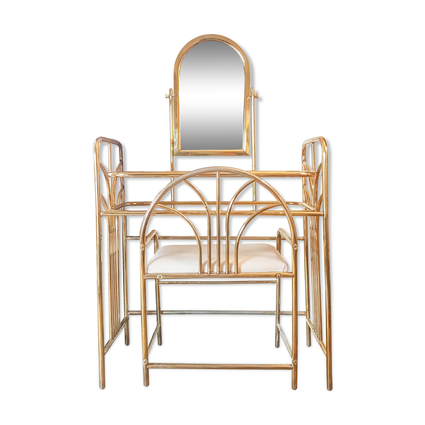 Mid century vintage art deco gold hairdresser