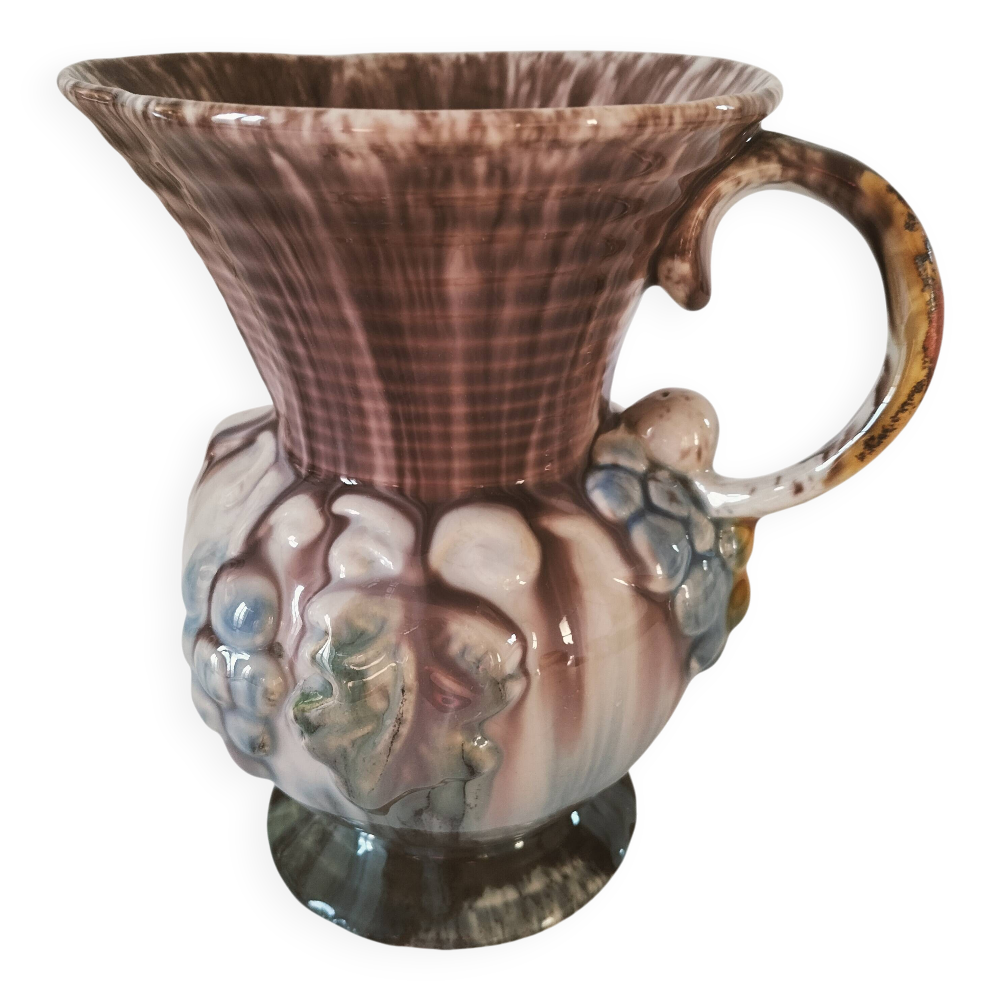 Pichet à glaçure ruisselante années 50