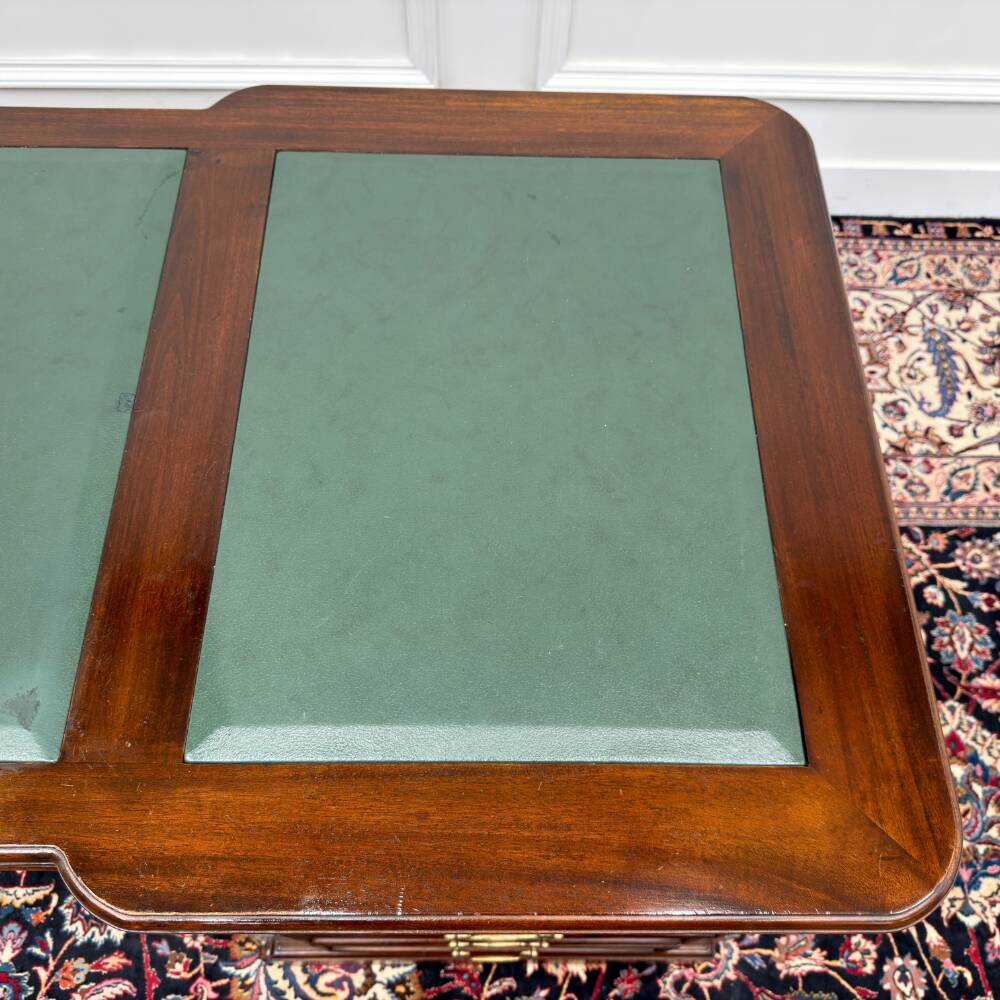 Classic English Desk Green Leather