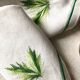 Series of four embroidered linen napkins
