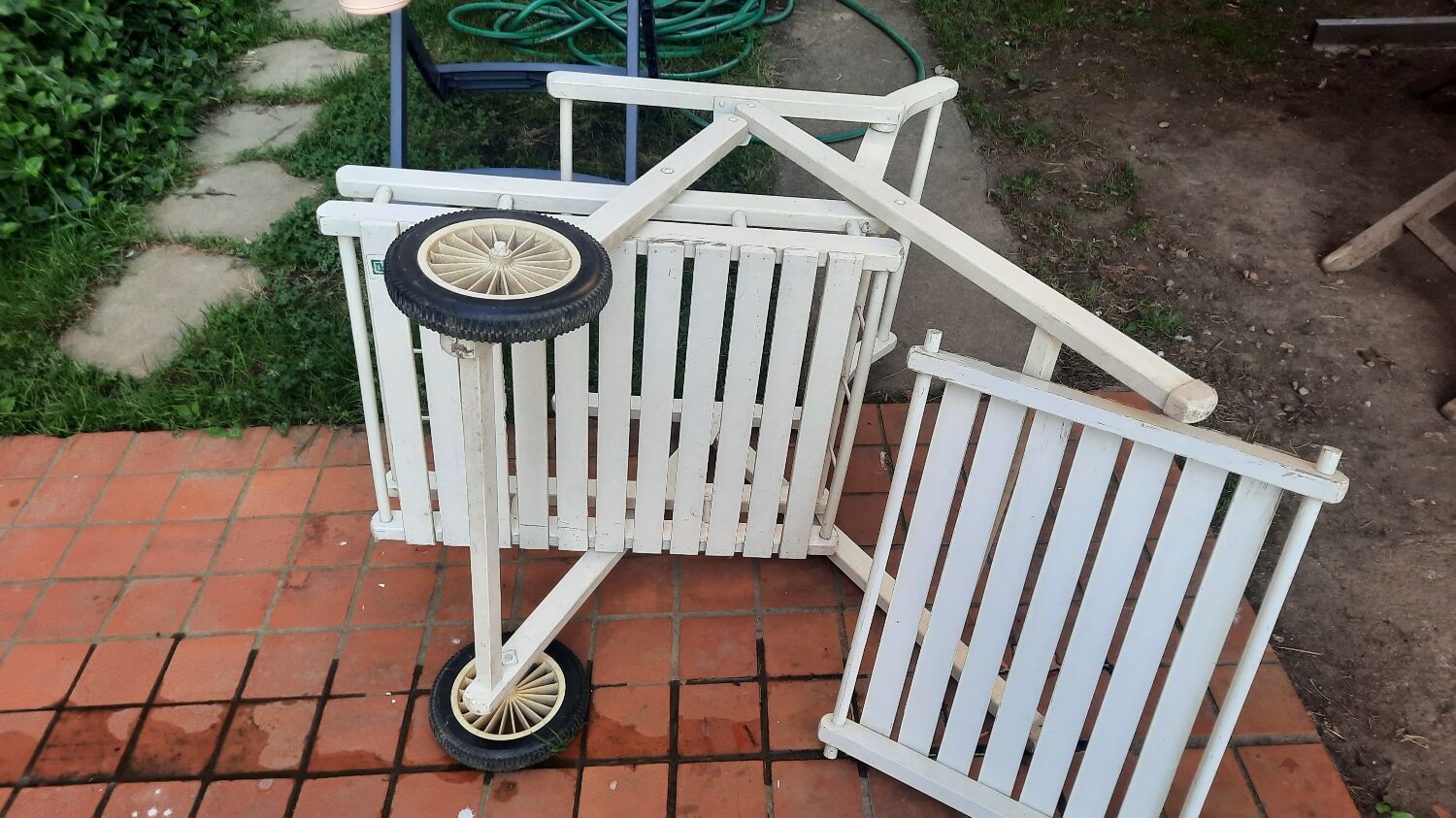 Vintage wood garden cart
