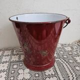 Old brown enamel bucket