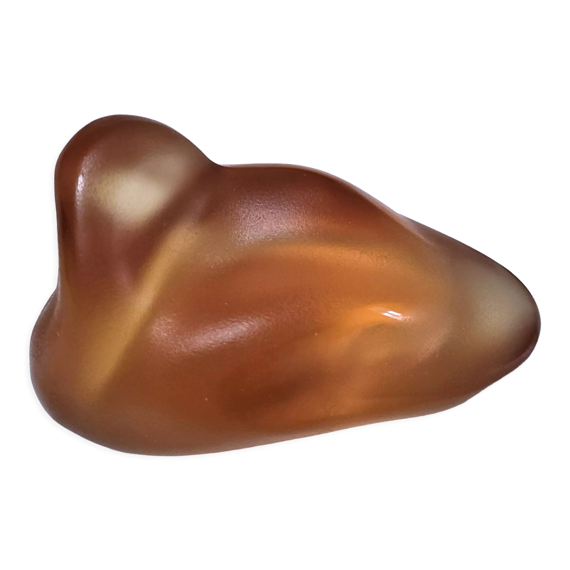 Zoomorphic paperweight crystal duck saint-louis v.rybalchenko design signed