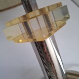 Lampes en lucite et métal chromé 70's