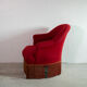 Fauteuil crapaud rouge