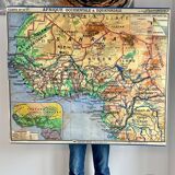 School map West & Equatorial Africa map 1950s