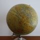 Terrestrial globe boiled cardboard J.Forest Girard Barrère & Thomas Ø 19.5 aluminum base