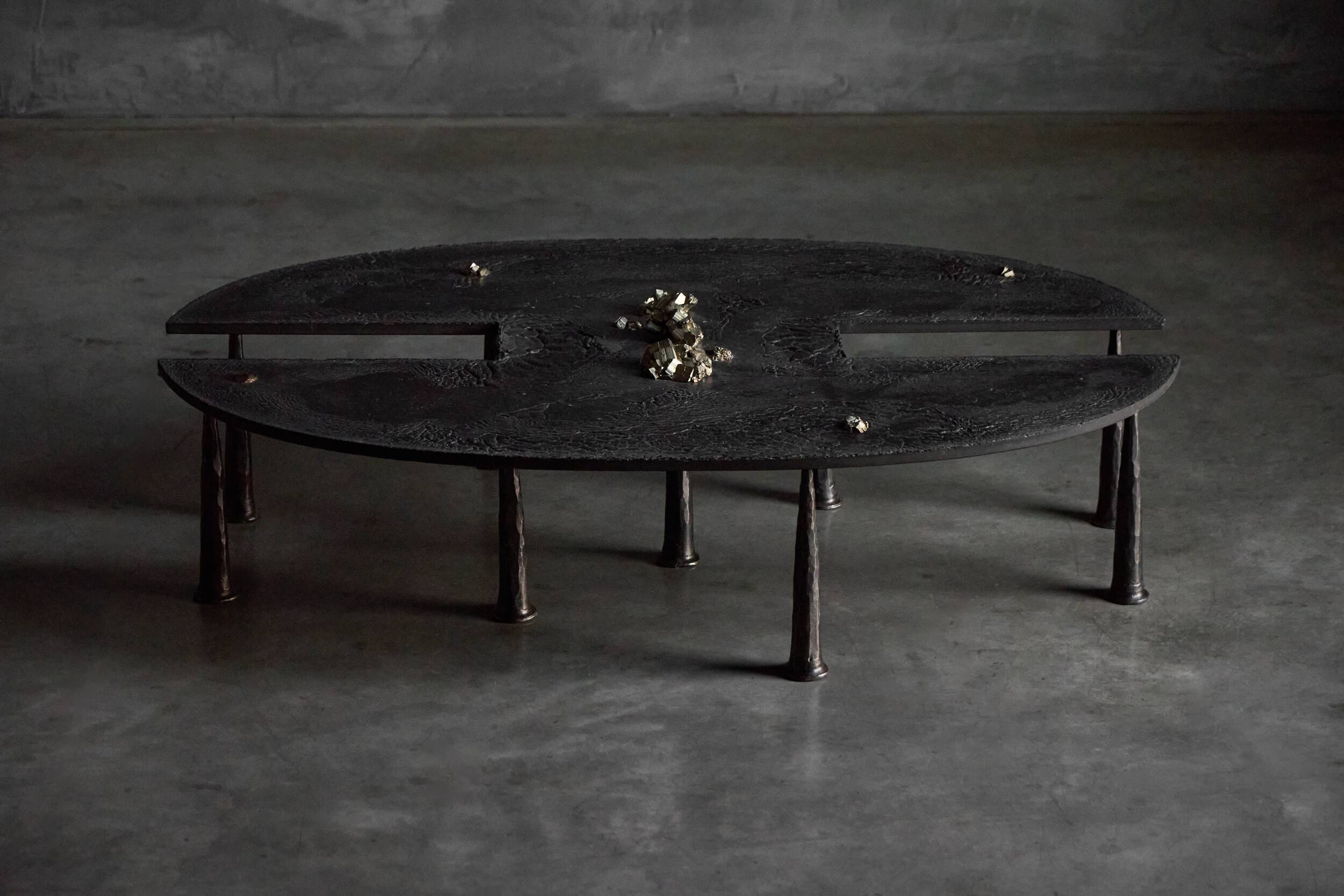 Thomas Serruys iron brutalist coffee table, Belgium, 2019