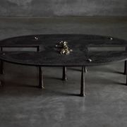 Table basse en fer brutaliste de Thomas Serruys, Belgique, 2019