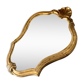 Baroque mirror gilded with leaf