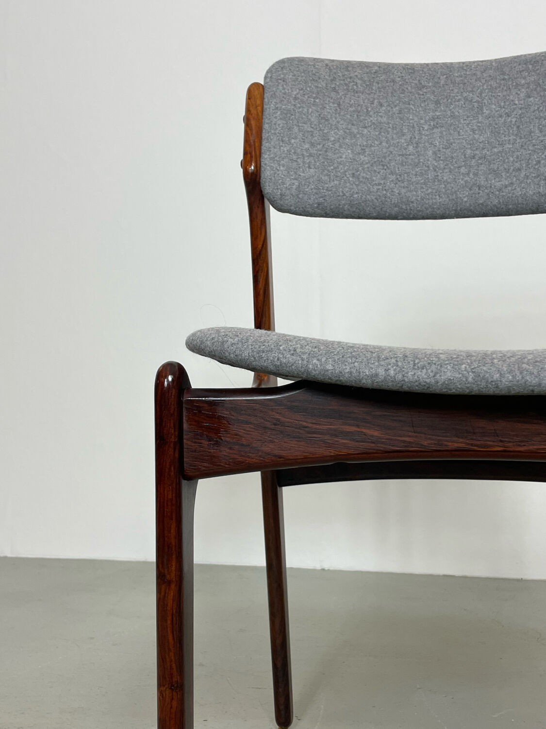 Danish mid-century palisander dining chair model 49 by erik buch for o.d. mobler, 1960s