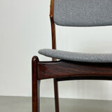 Danish mid-century palisander dining chair model 49 by erik buch for o.d. mobler, 1960s